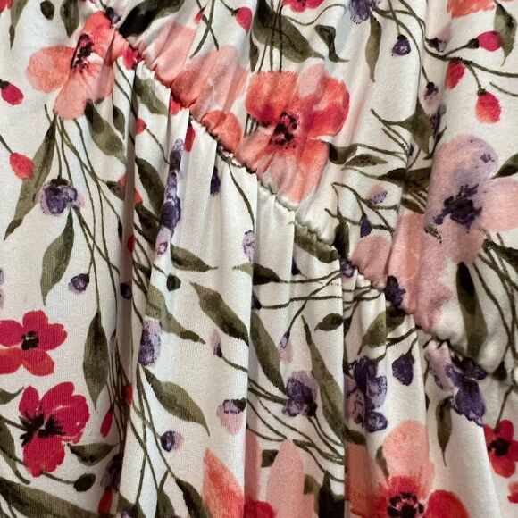 French Grey size small pink, coral, and purple floral maxi dress - Picture 3 of 5